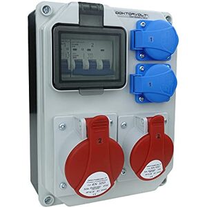 Zone Distributeur de courant HL-S 32A 16A 2 x 230 V Répartiteur mural Doktorvolt 5361, gris électrique/noir, 240,5 x 180 x 110 mm (boîtier) - Publicité Zone Distributeur de courant HL-S 32A 16A 2 x 230 V Répartiteur mural Doktorvolt 5361, gris électrique/noir, 240,5 x 180 x 110 mm (boîtier) - Publicité