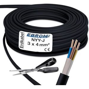 EBROM au mètre près : câble d'alimentation électrique NYY-J 3 x 4 mm² Câble de terre Noir Longueur au choix par incréments de 5 m Ex. : 10 m 20 m 25 m 30 m, etc. Publicité EBROM au mètre près : câble d'alimentation électrique NYY-J 3 x 4 mm² Câble de terre Noir Longueur au choix par incréments de 5 m Ex. : 10 m 20 m 25 m 30 m, etc. Publicité
