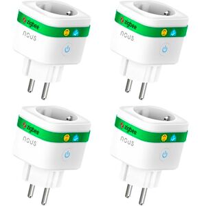 NOUS A7Z Prise Connectée ZigBee avec Suivi Énergie, 16A, Contrôle Vocal & via App, Programmation & Minuterie, Compatible Alexa, Google Home, Home Assistant, Tuya, Hub ZigBee Requis, 4 Pack - Publicité NOUS A7Z Prise Connectée ZigBee avec Suivi Énergie, 16A, Contrôle Vocal & via App, Programmation & Minuterie, Compatible Alexa, Google Home, Home Assistant, Tuya, Hub ZigBee Requis, 4 Pack - Publicité