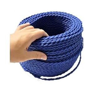 Desineo Fil électrique tressé Bleu foncé Vintage Look Retro en Tissu - Publicité Desineo Fil électrique tressé Bleu foncé Vintage Look Retro en Tissu - Publicité