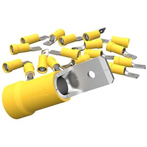 AUPROTEC 10x Connecteurs plats 4,0-6,0 mm² jaune/Largeur de connexion 6,3 mm Connecteur mâle MDD en PVC partiellement isolé, connecteur de câble en laiton étamé - Publicité AUPROTEC 10x Connecteurs plats 4,0-6,0 mm² jaune/Largeur de connexion 6,3 mm Connecteur mâle MDD en PVC partiellement isolé, connecteur de câble en laiton étamé - Publicité