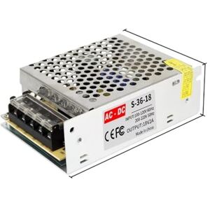 OTENC Alimentation Transformateur de lumière d'alimentation à découpa 18 V AC à DC 18 V 1A 2A 3A 5A 6A 10A 20A, adaptateur de Source d'alimentation SMPS pour imprimante 3D(18V 2A 36W) - Publicité OTENC Alimentation Transformateur de lumière d'alimentation à découpa 18 V AC à DC 18 V 1A 2A 3A 5A 6A 10A 20A, adaptateur de Source d'alimentation SMPS pour imprimante 3D(18V 2A 36W) - Publicité