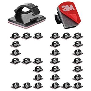 ELEpure 50PCS Clips Cable Durable Attache Cable Adhesif avec 3M, Rangement de Fixation Câbles, Gestion de Câble Support Organiseur de Fils Electriques Réglable pour Bureau Maison Chargeur Voiture (Noir) - Publicité ELEpure 50PCS Clips Cable Durable Attache Cable Adhesif avec 3M, Rangement de Fixation Câbles, Gestion de Câble Support Organiseur de Fils Electriques Réglable pour Bureau Maison Chargeur Voiture (Noir) - Publicité