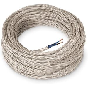 AMARCORDS Câble électrique textile couleur IVOIRE, torsadé, soie, 5 mètres, à 2 brins 2x0,75 Fil vintage en tissu coloré, pour lampes, lustres, appliques et abat-jours. Publicité AMARCORDS Câble électrique textile couleur IVOIRE, torsadé, soie, 5 mètres, à 2 brins 2x0,75 Fil vintage en tissu coloré, pour lampes, lustres, appliques et abat-jours. Publicité