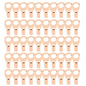 Elprico Cosse à anneau en cuivre, 50 pièces sc6-8 Câble de borne à cosse à anneau en cuivre Bornes de connecteurs à sertir pressées à froid - Publicité Elprico Cosse à anneau en cuivre, 50 pièces sc6-8 Câble de borne à cosse à anneau en cuivre Bornes de connecteurs à sertir pressées à froid - Publicité