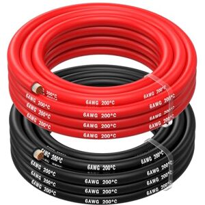 MMOBIEL Fil Électrique Câble en Cuivre Étamé 2 Fils Séparés Rouge et Noir Chacun pour Drones, Imprimantes 3D, Batteries, Fils de Haut-parleurs, Bandes de Led (6 Awg, 2,5m) - Publicité MMOBIEL Fil Électrique Câble en Cuivre Étamé 2 Fils Séparés Rouge et Noir Chacun pour Drones, Imprimantes 3D, Batteries, Fils de Haut-parleurs, Bandes de Led (6 Awg, 2,5m) - Publicité