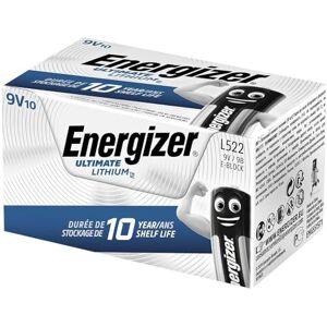 Energizer Pack de 10 Piles 9V / FR9 Lithium - Publicité Energizer Pack de 10 Piles 9V / FR9 Lithium - Publicité