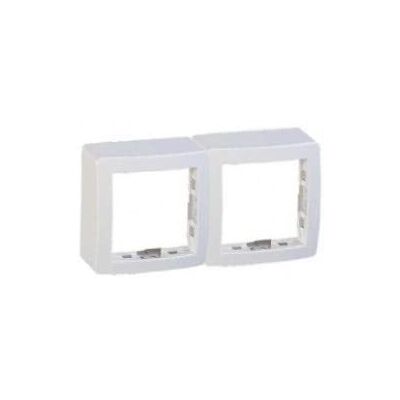 Schneider ALB61442 - Cadre mural blanc - 62x124mm - Double - Publicité Schneider ALB61442 - Cadre mural blanc - 62x124mm - Double - Publicité