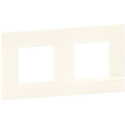 Bticino Plaque Altège Collection Classico 2 postes finition Neige blanc satiné avec liseré blanc brillant - Publicité Bticino Plaque Altège Collection Classico 2 postes finition Neige blanc satiné avec liseré blanc brillant - Publicité