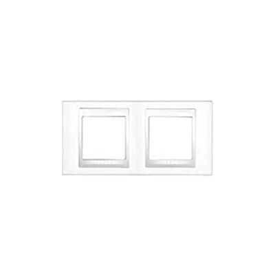 Schneider Electric plaque schneider unica 2 postes 2 x 2 modules horizontale blanc liseré blanc - Publicité Schneider Electric plaque schneider unica 2 postes 2 x 2 modules horizontale blanc liseré blanc - Publicité
