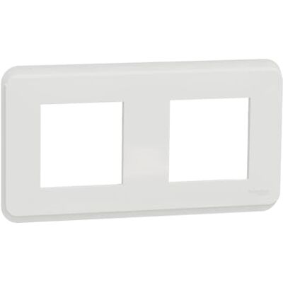 Schneider Electric NU400418 Unica Pro plaque de finition Blanc 2 postes - Publicité Schneider Electric NU400418 Unica Pro plaque de finition Blanc 2 postes - Publicité