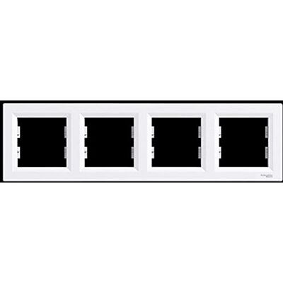 Schneider Electric eph5800421 Cadre 4 éléments, blanc - Publicité Schneider Electric eph5800421 Cadre 4 éléments, blanc - Publicité