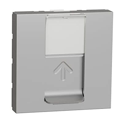 Schneider Electric Unica prise RJ45 simple cat 6 FTP 2 mod Alu méca seul NU341930 - Publicité Schneider Electric Unica prise RJ45 simple cat 6 FTP 2 mod Alu méca seul NU341930 - Publicité