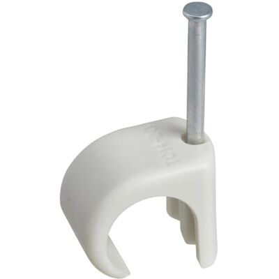 Schneider Lot 100x Cavalier Pontet électrique Blanc Pour Fixation De Fil électrique De Diamètre 5 à 7mm Clou 20mm - Publicité Schneider Lot 100x Cavalier Pontet électrique Blanc Pour Fixation De Fil électrique De Diamètre 5 à 7mm Clou 20mm - Publicité