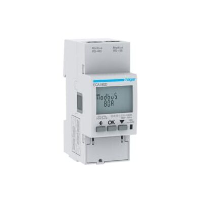 Hager ECA180D - Compteur d'énergie monophasé, 80A, MID - Publicité Hager ECA180D - Compteur d'énergie monophasé, 80A, MID - Publicité