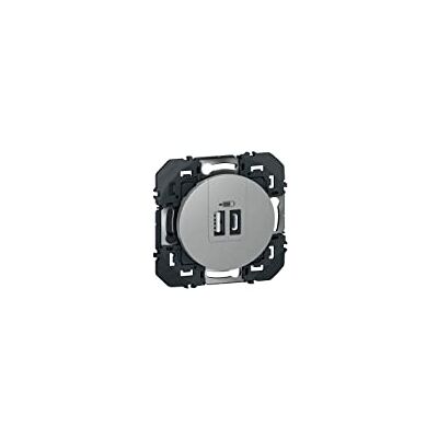 Legrand 600449 Double chargeur USB 1 Type-A + 1 Type-C dooxie 3A finition alu - Publicité Legrand 600449 Double chargeur USB 1 Type-A + 1 Type-C dooxie 3A finition alu - Publicité