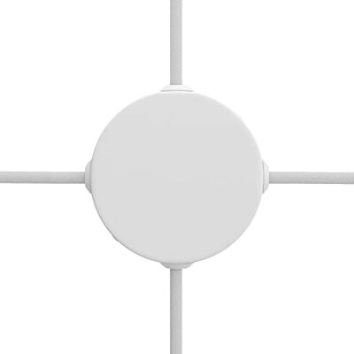 Creative Kit Mini Rosace cylindrique en métal avec 4 Trous latéraux (boîte de dérivation) Blanc Mat - Publicité Creative Kit Mini Rosace cylindrique en métal avec 4 Trous latéraux (boîte de dérivation) Blanc Mat - Publicité