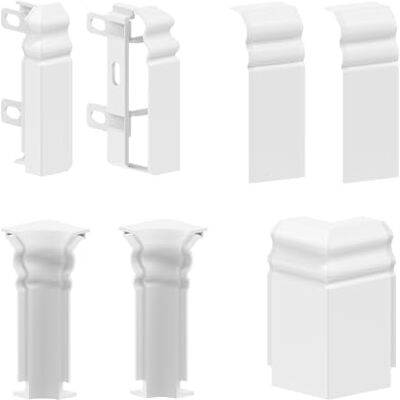 Cablecoach Habengut Kit d'accessoires (2 x IE, 1 x AE, 1 x ES Gauche, 1 x ES à Droite, 2 x connecteurs) pour Le Montage de la plinthe Profil Berlin 4D, Blanc - Publicité Cablecoach Habengut Kit d'accessoires (2 x IE, 1 x AE, 1 x ES Gauche, 1 x ES à Droite, 2 x connecteurs) pour Le Montage de la plinthe Profil Berlin 4D, Blanc - Publicité
