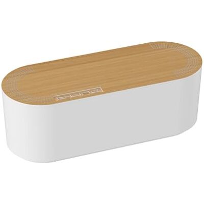 D-line Boîte Range Câbles – Cache Multiprises et Fils, Gestion des Câbles de Bureau et TV- 325mm x 125mm x 115mm Petite, Blanc avec Couvercle Effet Bois - Publicité D-line Boîte Range Câbles – Cache Multiprises et Fils, Gestion des Câbles de Bureau et TV- 325mm x 125mm x 115mm Petite, Blanc avec Couvercle Effet Bois - Publicité