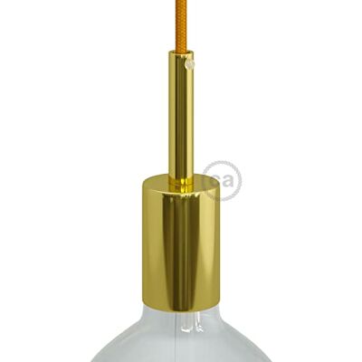 Creative Kit Douille E27 cylindrique en métal avec Serre-câble de 7 cm Laiton - Publicité Creative Kit Douille E27 cylindrique en métal avec Serre-câble de 7 cm Laiton - Publicité