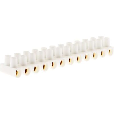 Zenitech Barrette 12 plots section 6mm² Blanc - Publicité Zenitech Barrette 12 plots section 6mm² Blanc - Publicité