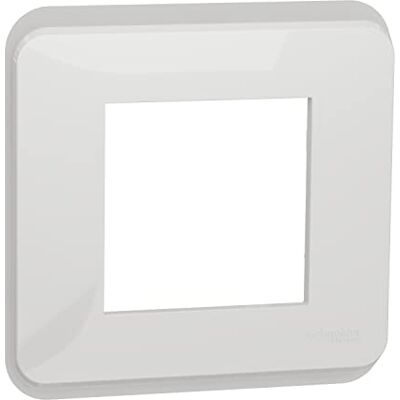 Schneider NU400218 Plaque de finition Unica blanche - 1 poste - Publicité Schneider NU400218 Plaque de finition Unica blanche - 1 poste - Publicité