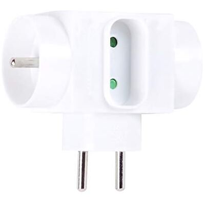 Electraline 531187 Adapteur Fiche Multiprise Triplite 3 Prise (2x16A, 1x6A) - Publicité Electraline 531187 Adapteur Fiche Multiprise Triplite 3 Prise (2x16A, 1x6A) - Publicité