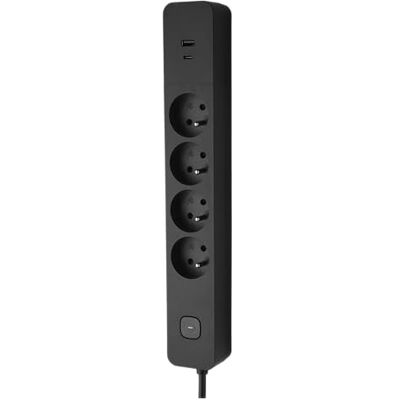 DEBFLEX Multiprise avec Interrupteur 4 Prises 2P+T 16A + 1 USB-A + 1 USB-C 3,4A Idéale Branchements Multiples Cordon 1,5 Mètre Noir - Publicité DEBFLEX Multiprise avec Interrupteur 4 Prises 2P+T 16A + 1 USB-A + 1 USB-C 3,4A Idéale Branchements Multiples Cordon 1,5 Mètre Noir - Publicité