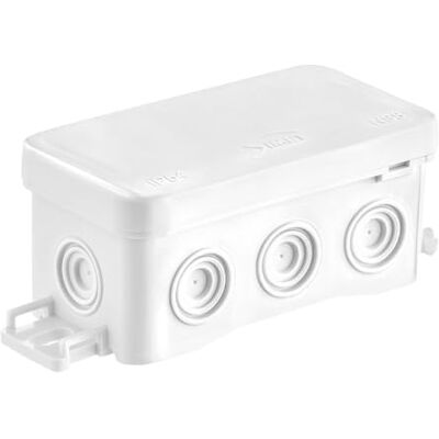 SIMET Lot de 180 boîtes de jonction NS8 FASTBOX&HOOK blanches, dimensions 45 x 85 x 40 mm, sans halogène, auto-extinguible, UV, IP54 - Publicité SIMET Lot de 180 boîtes de jonction NS8 FASTBOX&HOOK blanches, dimensions 45 x 85 x 40 mm, sans halogène, auto-extinguible, UV, IP54 - Publicité