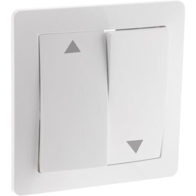 Zenitech Bouton poussoir volet roulant blanc - Publicité Zenitech Bouton poussoir volet roulant blanc - Publicité