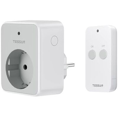 TESSAN Prise Telecommande sans Fil, Prise avec Telecommande Portée 30,5M, 3600W avec Commutable et Magnétique, Programmable Convient à l'Intérieur - Publicité TESSAN Prise Telecommande sans Fil, Prise avec Telecommande Portée 30,5M, 3600W avec Commutable et Magnétique, Programmable Convient à l'Intérieur - Publicité
