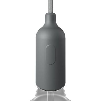 Creative Kit Douille E27 en Silicone avec Interrupteur et Serre-câble dissimulés Gris - Publicité Creative Kit Douille E27 en Silicone avec Interrupteur et Serre-câble dissimulés Gris - Publicité