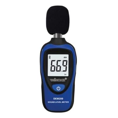 Velleman Sonomètre numérique, 30-130 dB, affichage LCD, extinction automatique, avec pare-vent, compact - Publicité Velleman Sonomètre numérique, 30-130 dB, affichage LCD, extinction automatique, avec pare-vent, compact - Publicité