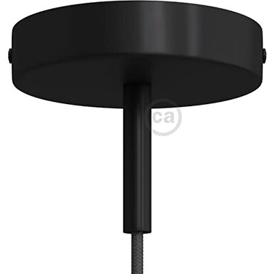 Creative Kit Rosace cylindrique en métal avec Serre-câble de 7 cm Noir - Publicité Creative Kit Rosace cylindrique en métal avec Serre-câble de 7 cm Noir - Publicité