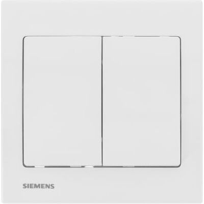 Siemens Double Va et Vient Blanc Delta Iris + Plaque basic Blanc - Publicité Siemens Double Va et Vient Blanc Delta Iris + Plaque basic Blanc - Publicité