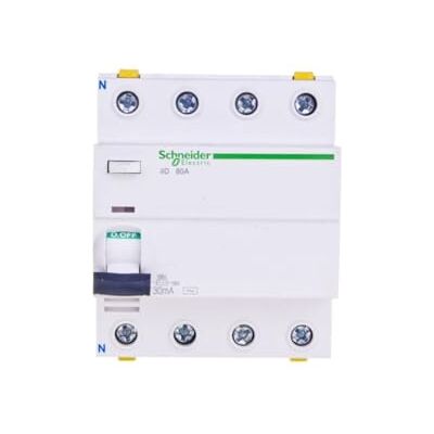 Schneider Electric A9Z11480 Disjoncteur différentiel 4p 80A 30mA Type AC - Publicité Schneider Electric A9Z11480 Disjoncteur différentiel 4p 80A 30mA Type AC - Publicité