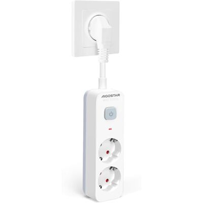 Aigostar Multiprises 2 Prises avec Interrupteur et Sécurité Enfant, Blanc, Prise de Type Allemand - Publicité Aigostar Multiprises 2 Prises avec Interrupteur et Sécurité Enfant, Blanc, Prise de Type Allemand - Publicité