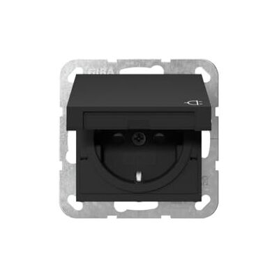 Gira 4414005 Prise SCHUKO 16 A 250 V~ avec clapet et obturateur System 55 Noir - Publicité Gira 4414005 Prise SCHUKO 16 A 250 V~ avec clapet et obturateur System 55 Noir - Publicité