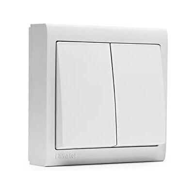 Famatel - Living 8000 - 10A - Interrupteur de surface double pôle - Publicité Famatel - Living 8000 - 10A - Interrupteur de surface double pôle - Publicité