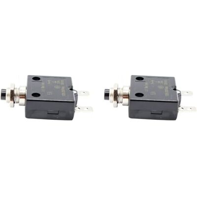 Abledance 2X 5A Disjoncteur 12V / 24V de Panneau de Disjoncteur Thermique Réarmable à Bouton -Poussoir avec Bouchon Étanche - Publicité Abledance 2X 5A Disjoncteur 12V / 24V de Panneau de Disjoncteur Thermique Réarmable à Bouton -Poussoir avec Bouchon Étanche - Publicité