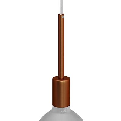 Creative Kit Douille E27 cylindrique en métal avec Serre-câble de 15 cm Cuivre satiné - Publicité Creative Kit Douille E27 cylindrique en métal avec Serre-câble de 15 cm Cuivre satiné - Publicité