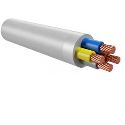 Electron 1 mètre, câble électrique H05VV-F H05VVF section 4 x 2,5 mm mmq 4G2.5, blanc, 4 conducteurs, 380 V 400 V CPR, usage interne, alimentation, rallonges, appareils ménagers, environnements humides - Publicité Electron 1 mètre, câble électrique H05VV-F H05VVF section 4 x 2,5 mm mmq 4G2.5, blanc, 4 conducteurs, 380 V 400 V CPR, usage interne, alimentation, rallonges, appareils ménagers, environnements humides - Publicité