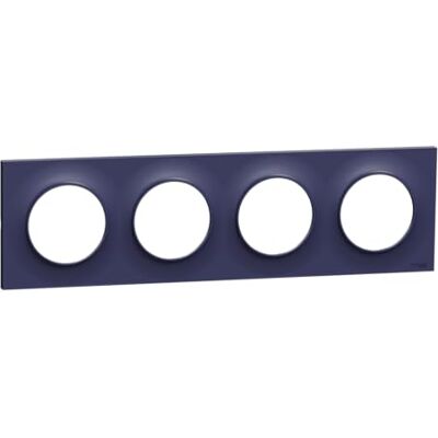 Schneider Electric Odace Styl, plaque Cobalt 4 postes horiz./vert. entraxe 71mm S550708 - Publicité Schneider Electric Odace Styl, plaque Cobalt 4 postes horiz./vert. entraxe 71mm S550708 - Publicité