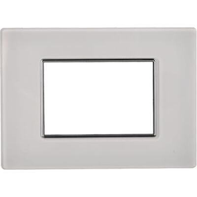 Electron 1 plaque en verre, 3 modules/places, compatible avec BTicino Axolute, blanc blanc, plaques rectangulaires carrées, verre de haute qualité, 100% compatible avec les supports et modules d'origine - Publicité Electron 1 plaque en verre, 3 modules/places, compatible avec BTicino Axolute, blanc blanc, plaques rectangulaires carrées, verre de haute qualité, 100% compatible avec les supports et modules d'origine - Publicité