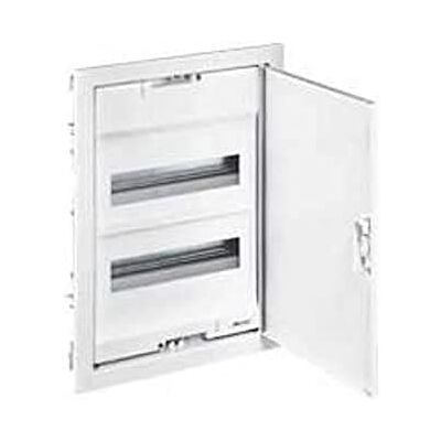 Legrand Coffret encastré 4 rangées 48+8 modules avec porte métal extra plate blanche - Publicité Legrand Coffret encastré 4 rangées 48+8 modules avec porte métal extra plate blanche - Publicité