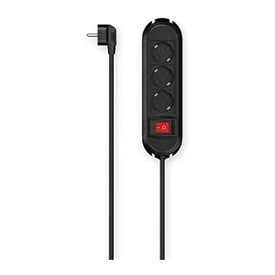 Hama Multiprise 3 Prises Interrupteur Accroches Murales 16A 3680W (Prise Multiple Rallonge Electrique 3m, Securité Enfant, Gestion Câbles, Bloc 3 Prises Type F Schuko Compatible France) Noir - Publicité Hama Multiprise 3 Prises Interrupteur Accroches Murales 16A 3680W (Prise Multiple Rallonge Electrique 3m, Securité Enfant, Gestion Câbles, Bloc 3 Prises Type F Schuko Compatible France) Noir - Publicité