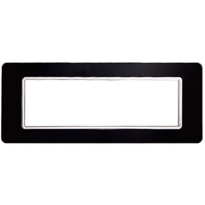Electron Plaques en verre, 7 modules/poti, couleur noire, compatible avec VIMAR PLANA, design élégant et moderne, pour interrupteurs/presses, série civile - Publicité Electron Plaques en verre, 7 modules/poti, couleur noire, compatible avec VIMAR PLANA, design élégant et moderne, pour interrupteurs/presses, série civile - Publicité