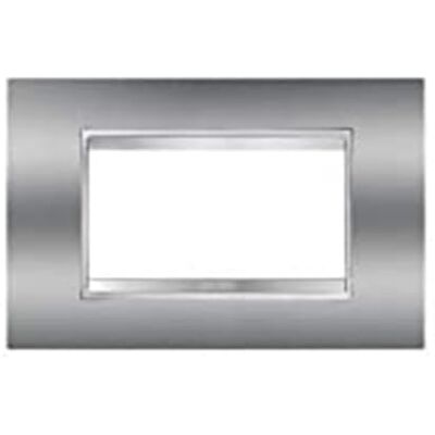 GEWISS gw16204mc Chorus Lux Plaque, 4 postes, chrome - Publicité GEWISS gw16204mc Chorus Lux Plaque, 4 postes, chrome - Publicité