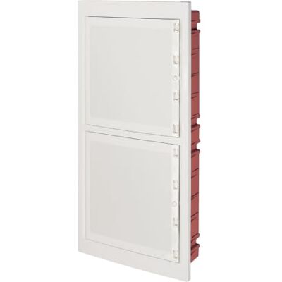 ELETTROCANALI Boîtier encastré, 72 (4x18) modules, avec bornier 6x10mm, blanc, IP40, avec porte aveugle EC63072CE - Publicité ELETTROCANALI Boîtier encastré, 72 (4x18) modules, avec bornier 6x10mm, blanc, IP40, avec porte aveugle EC63072CE - Publicité