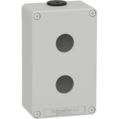 Boîtier métallique gris Schneider Electric pour 2x22mm - IP65/IP67 - Publicité Boîtier métallique gris Schneider Electric pour 2x22mm - IP65/IP67 - Publicité